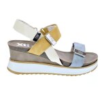 Sandales xti femme - mod�le 142822 - couleur amarillo - talon compens� - fermeture boucle de serrage