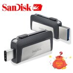 Cl� usb - sandisk - 32 go - usb 3. 1 - double otg type - c - vitesse de lecture 150 mb / s