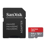 Sandisk carte mmoire micro sdhc et sdxc ultra plus uhs - i class 10 64 go + adaptateur sd - 0619659200619 ...