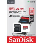 Carte mémoire sdxc - sandisk - ultra plus - 128 go - 150 mo / s - rouge et gris Carte mémoire sdxc - sandisk - ultra plus - 128 go - 150 mo / s - rouge et gris
