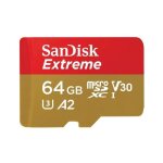 Sandisk extreme carte m�moire micro sdxc 64 go a2 classe 10 u3 v30 vitesse de lecture 170�criture 80mo ...