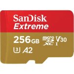 Sandisk extreme carte memoire microsdxc 256 go + adaptateur sd avec performances applicatives a2 jusqua ...