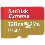 Sandisk extreme carte microsdxc 128 gb class 10 uhs - i v30 video speed class r�sistance aux chocs �tanche ...