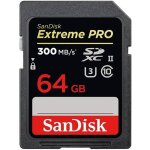 Carte m�moire flash - sandisk - extreme pro - 64 go - uhs - ii u3 - 300 mo / s - 260 mo / s