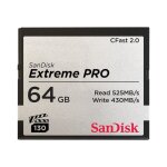 Sandisk extreme pro cfast 2. 0 64gb 525mb / s vpg130