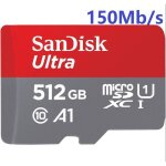 Sandisk ultra micro sd sdxc 512go 512gb 512g tf carte 150mb / s classe 10 u1 a1 adaptateur sd inclus