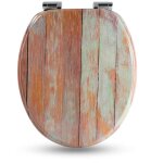 Sanfino� abattant wc en bois avec frein de chute qualit� sup�rieure nombreux motifs color�s confortable ...