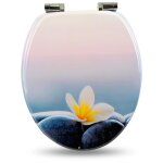 Sanfino� abattant wc en bois avec frein de chute qualit� sup�rieure nombreux motifs color�s confortable ...