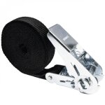 Sangle darrimage � cliquet - 25 mm x 5 m - noir - linxor