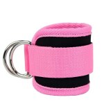 Sangle de cheville - inf - rose - poulie de musculation - r�sistance - 2 anneaux en d