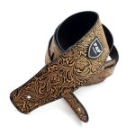 Sangle de guitare - shipenophy - rglable - cuir pu souple - impermable - jaune