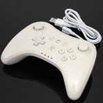 Sans fil manette bluetooth pro contr�leur gamepad remote pour nintendo wii u nf 1 pcblanc / white