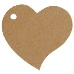 Marque - place - santex - c?ur kraft - 10 pices - personnalisable - dcoration de fte