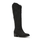 La modeuse - bottes cuissardes - bottes santiags en sudine  surpiqres dcoratives. dotes dun zip ...