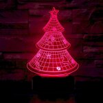 Sapin de nol 3d lumineux - out of the blue - 19 cm - effets lumineux varis - usb - illusion 3d