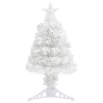 Sapin de nol artificiel - kimiss - 64 cm - led et fibre optique - 5 couleurs - support inclus