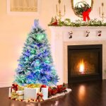Sapin de noël artificiel lumineux - relax4life - 135cm - 160 led à couleur changeante - 472 branches ... Sapin de noël artificiel lumineux - relax4life - 135cm - 160 led à couleur changeante - 472 branches ...