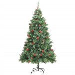 Sapin de nol artificiel - mothinessto - 240 cm - pvc - dcor de pommes de pin et baies