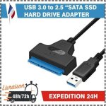 Sata vers usb 3. 0 2. 5 hdd ssd disque dur disque converter cble adaptateur bleu