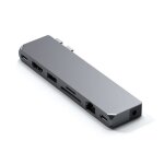 Hub usb - satechi - pro hub max - 8 ports - hdmi 4k - gigabit ethernet - gris