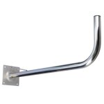 Support mural - libox - mât antenne satellite 80 cm - acier zingué - 4 trous de fixation - argent Support mural - libox - mât antenne satellite 80 cm - acier zingué - 4 trous de fixation - argent
