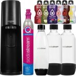 Saturateur eau gazeuse - sodastream - terra - 3 bouteilles 1l - 6 saveurs bolero - bouteille co2 quick ...