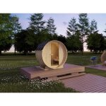Sauna extrieur en tonneau 2 places - l185 x p120 x h190 cm - isokyro