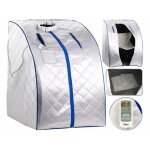 Sauna infrarouge mobile - newgen medicals - 1000 w - chauffe - pied - panneau de commande lisible