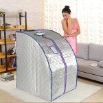 Sauna infrarouge � sec portable et pliable kedia - 1 place - argent