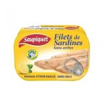 Saupiquet filets de sardines citron basilic sans huile 100g (lot de 5)