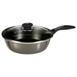 Sauteuse en acier tradition 24cm gris fonc�