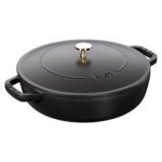 Sauteuse - chistera - 24 cm - noir - fonte - systme dauto arrosage continu