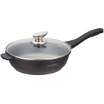 Sauteuse - royalty line - 28 cm - effet pierre - couvercle en verre - antiadhsif