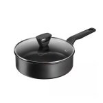 Sauteuse tefal tough avec couvercle 24cm - anti - adhsif - tous feux dont induction
