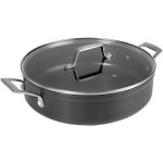 Sautoir - lacor - 24 cm - aluminium anodis� - couvercle en verre - poign�es en inox
