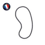 Sautoir - perlinea - perle de culture deau douce aaa + - semi - ronde 8 - 9 mm - noire - 60 cm