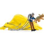 Sauvetage en parachute coffret schleich avec 1 parachute 1 figurine humaine et 1 dinosaure ensemble de ...