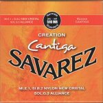 Jeu de cordes nylon pour guitare classique - savarez - 510mr - creation cantiga - tirant standard (rouge) ...