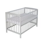 Schardt - 03 014 19 56 - lit enfant � barreaux felix bois gris 60x120 cm 65x124x77cm