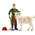 Schleich figurine 42375 - animal de la ferme - fermier avec chèvre Schleich figurine 42375 - animal de la ferme - fermier avec chèvre