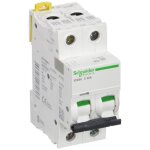 Disjoncteur miniature - schneider electric - a9f74240 - 2p - 40 a - courbe c - blanc