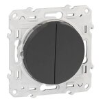 Schneider electric interrupteur double va et vient odace anthracite Schneider electric interrupteur double va et vient odace anthracite