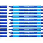 Schneider stylo bille � capuchon pointe large encre bleue corps triangulaire caoutchout�