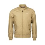 Blouson - schott nyc - homme - beige - col ferm - logo brod - manches longues