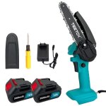 Scies � cha�ne 6 - pouces mini tron�onneuse sans fil 18v �lectriques avec2 batterie 5. 5ah + chargeurcompatibl ...