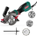 Scie circulaire hychika 750w 3500rpm avec guide parall�le - coupe bois plastique m�tal mou