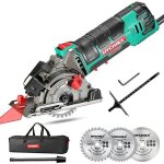 Scie circulaire laser 500w hychika - 3 lames - inclinaison de la coupe � 45� - profondeur de coupe 0 ...