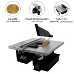 Scie  eau pour carreaux monstershop - table 330x360mm - profondeur de coupe 35mm