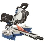 Scie  onglet radiale lectrique scheppach 216 mm hm81lxu - 2000 w - avec laser led et 2 extensions dappui ...