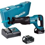 Scie rcipro 18v + 2 batteries 5ah + chargeur + coffret - makita - djr186rte